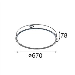 Modular Flat Moon Recessed 670 1x LED DI | Recessed spot