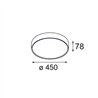 Modular Flat Moon Surface 450 1x LED DI | Ceiling lamp