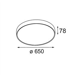 Modular Flat Moon Surface 650 1x LED DI | Ceiling lamp