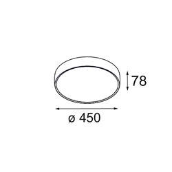Modular Flat Moon Suspended 450 1x LED DI | Suspension lamp