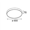 Modular Flat Moon Suspended Up/Down 650 2x LED DI | Suspension lamp