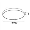 Modular Flat Moon Suspended Up/Down 950 2x LED DI | Suspension lamp