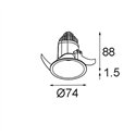 Modular Modest Recessed 74 (Leaf Springs) 1x IP55 LED DE | Inbouwspot