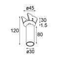 Modular Nyto Semi-Recessed Adjustable 30 1x LED DE | Inbouwspot