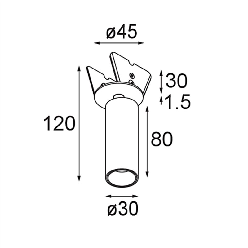 Modular Nyto Semi-Recessed Adjustable 30 1x LED DE | Inbouwspot