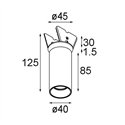 Modular Nyto Semi-Recessed Adjustable 40 1x LED DE | Inbouwspot