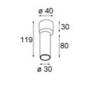 Modular Nyto Surface Adjustable 30 Round 1x LED DE | Plafondlamp / Wandlamp