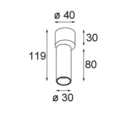 Modular Nyto Surface Adjustable 30 Round 1x LED DE | Ceiling lamp / Wall lamp