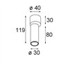 Modular Nyto Surface Adjustable 30 Round 1x LED DE | Ceiling lamp / Wall lamp