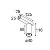 Modular Nyto Surface Adjustable 40 Square 1x LED DE | Ceiling lamp / Wall lamp