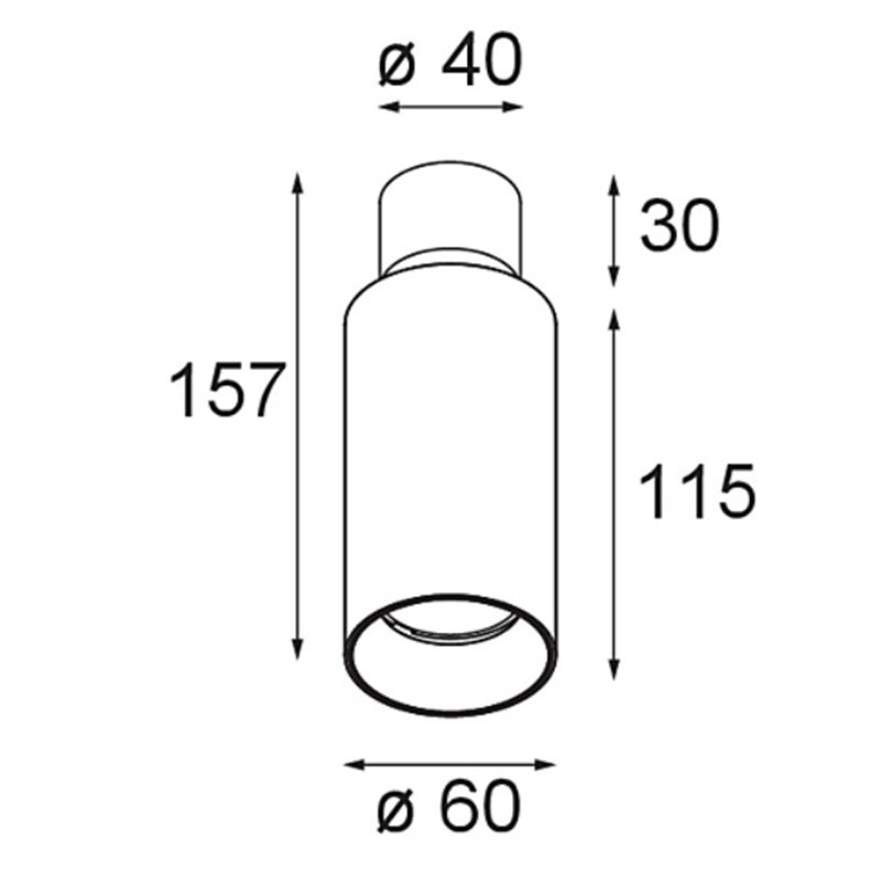 Modular Nyto Surface Adjustable 60 Round 1x LED DE | Plafondlamp / Wandlamp