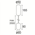 Modular Placebo Suspended Up 60 1x LED DI | Hanglamp