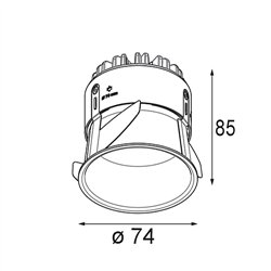 Modular Thimble Recessed 74 Outdoor 1x IP55 LED DE | Inbouwspot