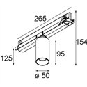 Modular Nyto Track 230V Adjustable 50 1x LED DI | Trackverlichting