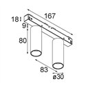 Modular Nyto Track 48V Adjustable 30 2x LED | Trackverlichting