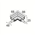 Modular Track 48V Connection 90° Mechanical (For Recessed Trimless Mounting)