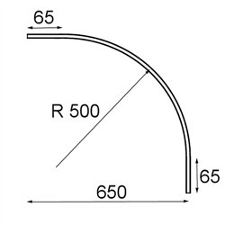Modular Track 48V Cover Curved 90°