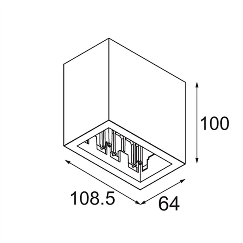 Modular Qbini Box Surface 2x DE | Plafondlamp