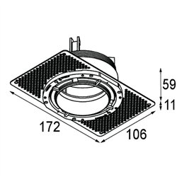 Modular Ring Recessed Trimless 70 1x