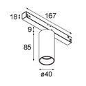 Modular Nyto Track 48V Adjustable 40 1x LED | Trackverlichting