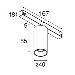 Modular Nyto Track 48V Adjustable 40 1x LED | Track lighting fixture