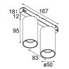 Modular Nyto Track 48V Adjustable 50 2x LED | Track lighting fixture