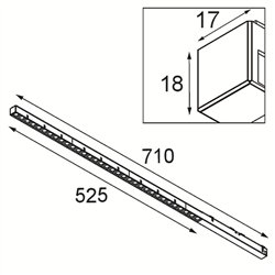 Modular Pista Linear Spots Track 48V 710 1x LED | Track lighting fixture