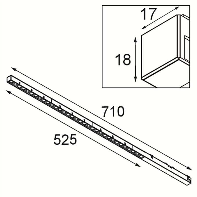 Modular Pista Linear Spots Track 48V 710 1x LED | Trackverlichting