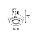 Modular K 0 Recessed 80 1x GU10 DE | Inbouwspot
