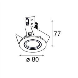 Modular K 0 Recessed 80 1x GU10 DE | Recessed spot