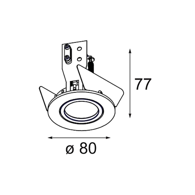 Modular K 0 Recessed 80 1x GU10 DE | Inbouwspot