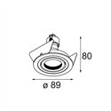 Modular K 1 Recessed Adjustable 89 1x GU10 DE | Inbouwspot
