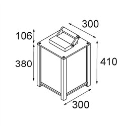 Modular Kabaz Floor 1x IP44 LED | Floor lamp
