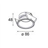 Modular Lotis Round Recessed 86 1x IP55 M-LED DE | Recessed spot
