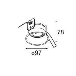Modular Lotis Round Recessed Adjustable 97 1x M-LED DE | Recessed spot