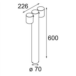 Modular Lowieze Floor 70 High 2x IP54 LED DI | Garden lamp
