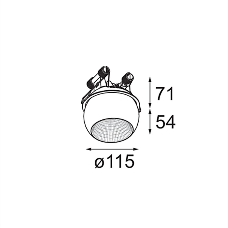 Modular Marbul Recessed Adjustable 115 1x LED DE | Inbouwspot