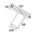 Modular Minude Track 48V Adjustable 45 1x LED | Trackverlichting