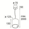 Modular Smart Tube Suspended 115 1x DI 500mA | Hanglamp