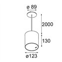 Modular Smart Tube Suspended 115 1x DE | Hanglamp