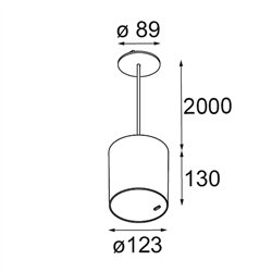 Modular Smart Tube Suspended 115 1x DE | Suspension lamp