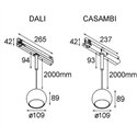 Modular Marbul Track 230V Suspended 109 1x LED DI | Trackverlichting