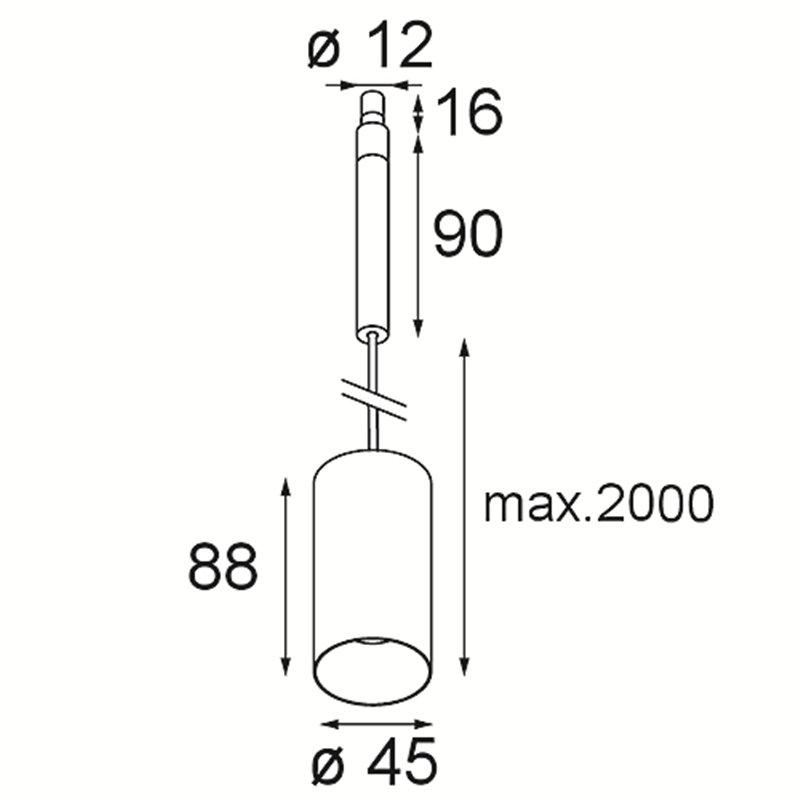 Modular Minude Jack Suspended 45 1x LED DE | Hanglamp