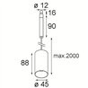 Modular Minude Jack Suspended 45 1x LED DE | Suspension lamp