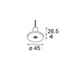 Modular Modupoint Round Recessed 45 1x DE