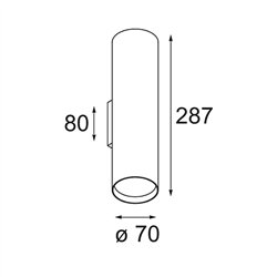 Modular Nude Wall Up/Down 70 2x PAR20 E27 | Wall lamp