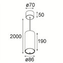 Modular Smart Tube Suspended 82 XL 1x 1800-3000K WD DI 350mA | Hanglamp