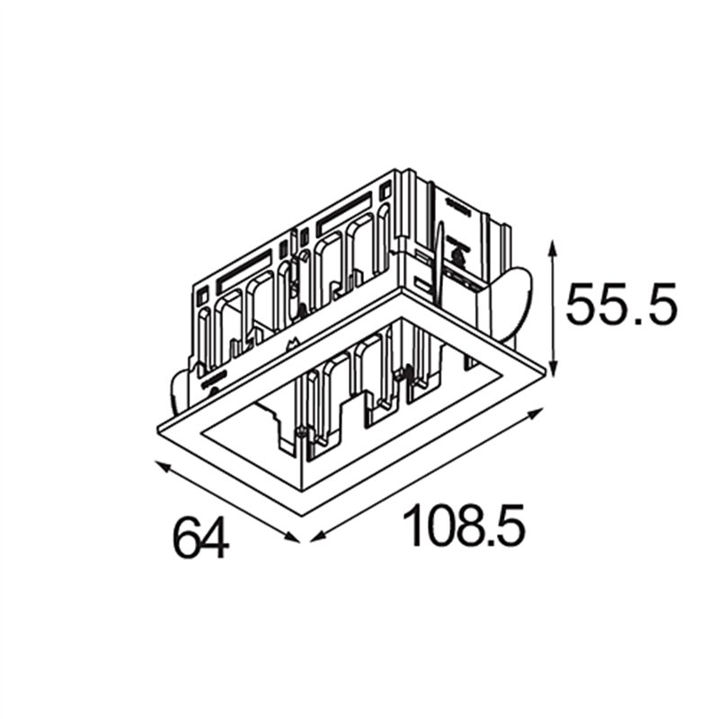 Modular Qbini Frame Recessed 2x | Inbouwspot