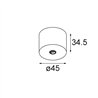 Modular Modupoint Round Surface 45 1x DE | Ceiling lamp / Wall lamp