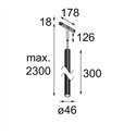 Modular Extruded Stripped Track 48V Suspended 46 300 1x LED DI | Trackverlichting